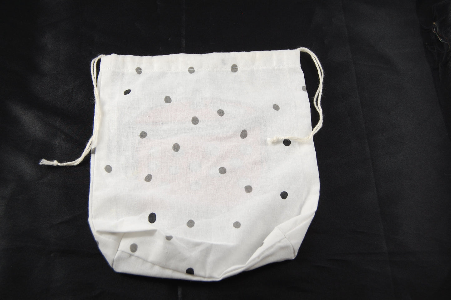 Cook and Be Happy Draw String Flour Sack Back